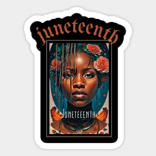 juneteenth African American woman Sticker